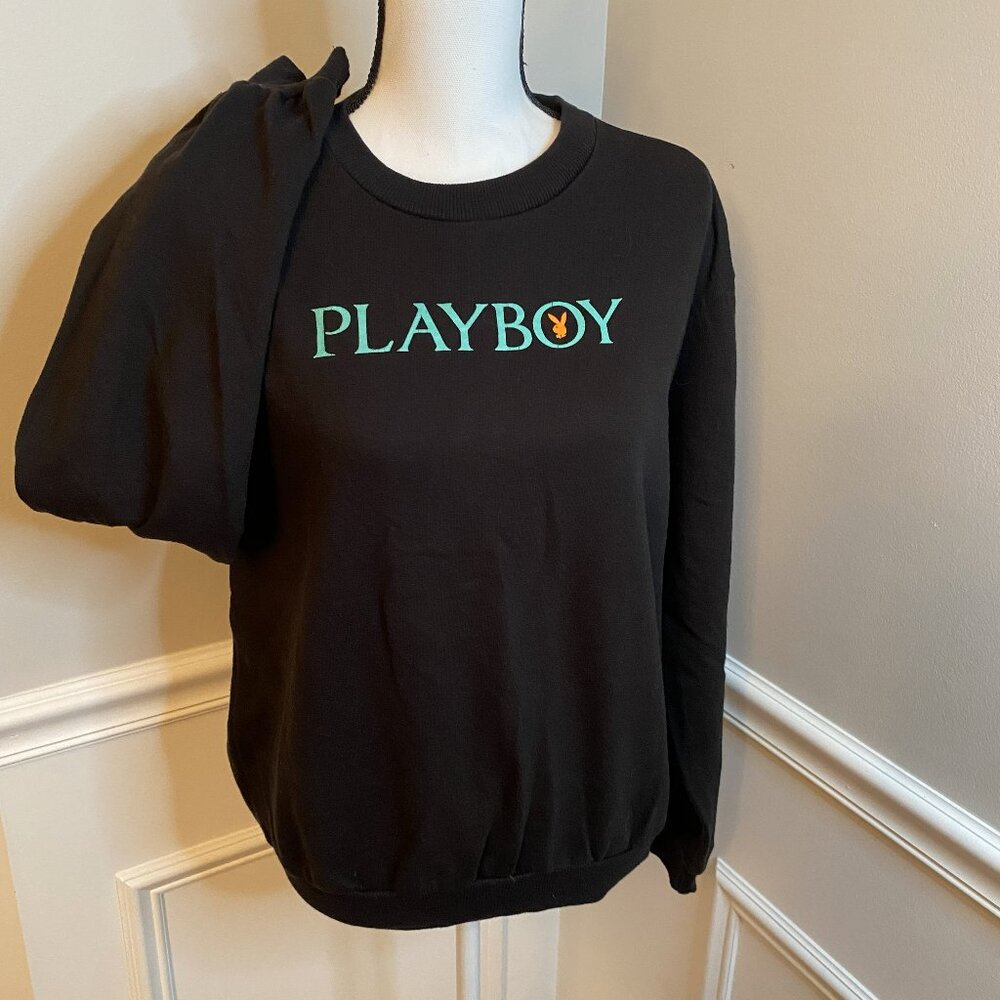 Playboy Black Sweatshirt size Medium